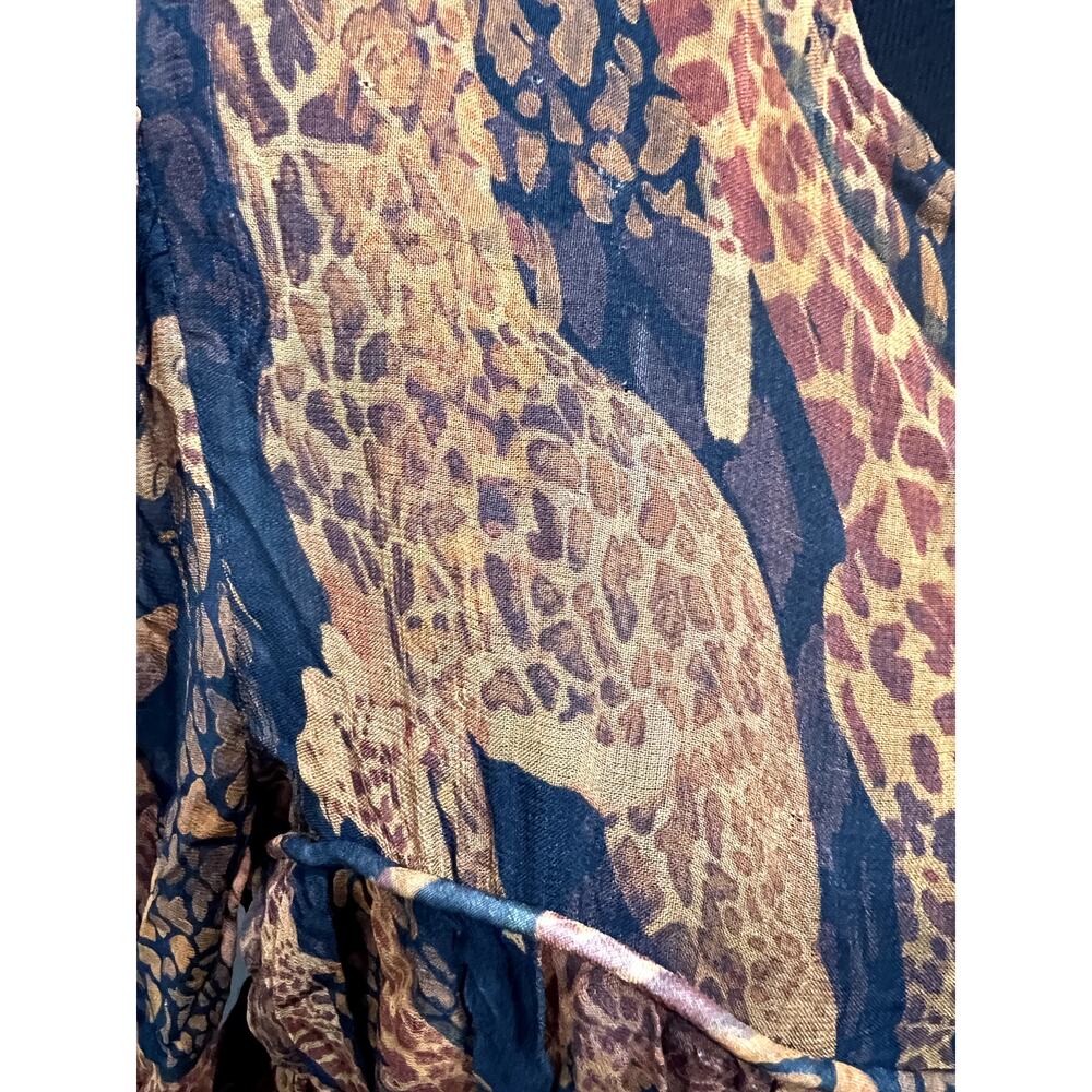 FARM Rio Giraffes Puff Sleeve Maxi Dress - Sz S - Picture 8 of 10